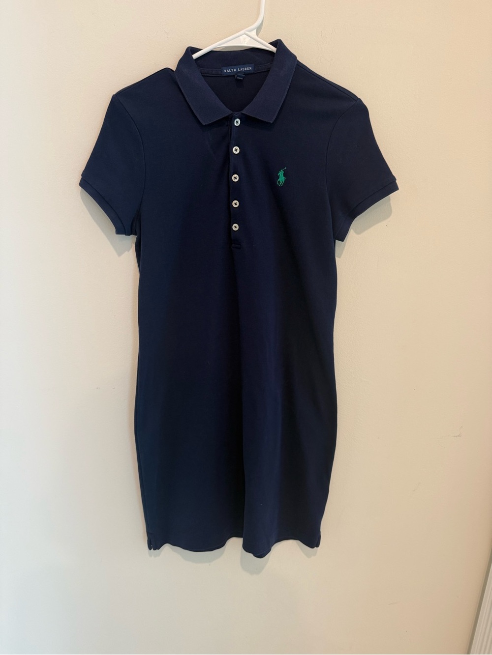 Ralph Lauren Navy Polo Mini Dress with Green Logo